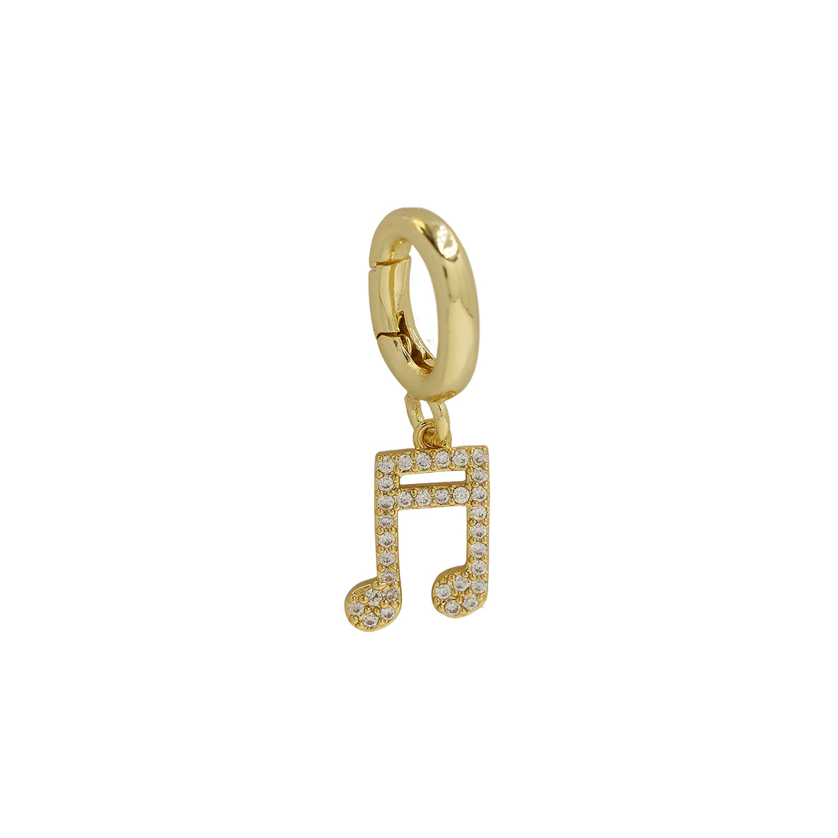 18k gold plated brass music charm