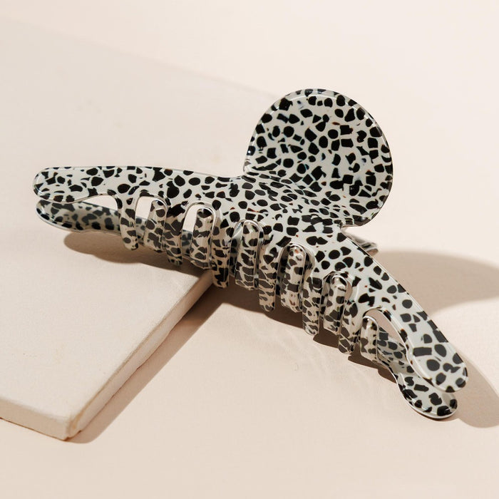 Speckled Print Acetate Claw Hair Clip Approximately 4.5" L