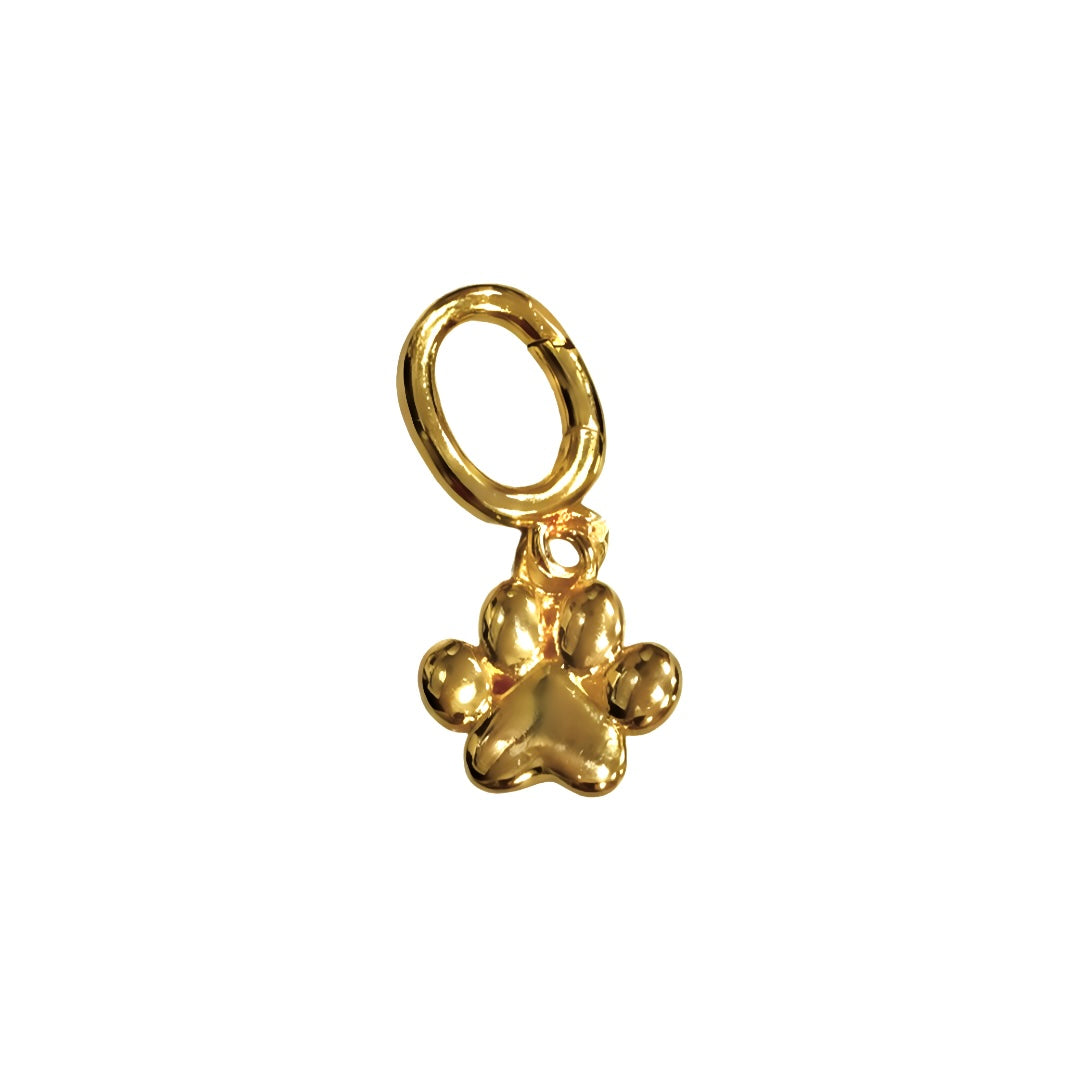 18k gold plated interchangeable paw print charm for charm necklace 