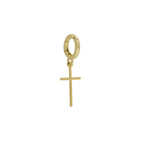 Gold-plated cross charm with an interchangeable clasp for necklaces or shoelaces, perfect for gifting and religious occasions at Bmaes Boutique.