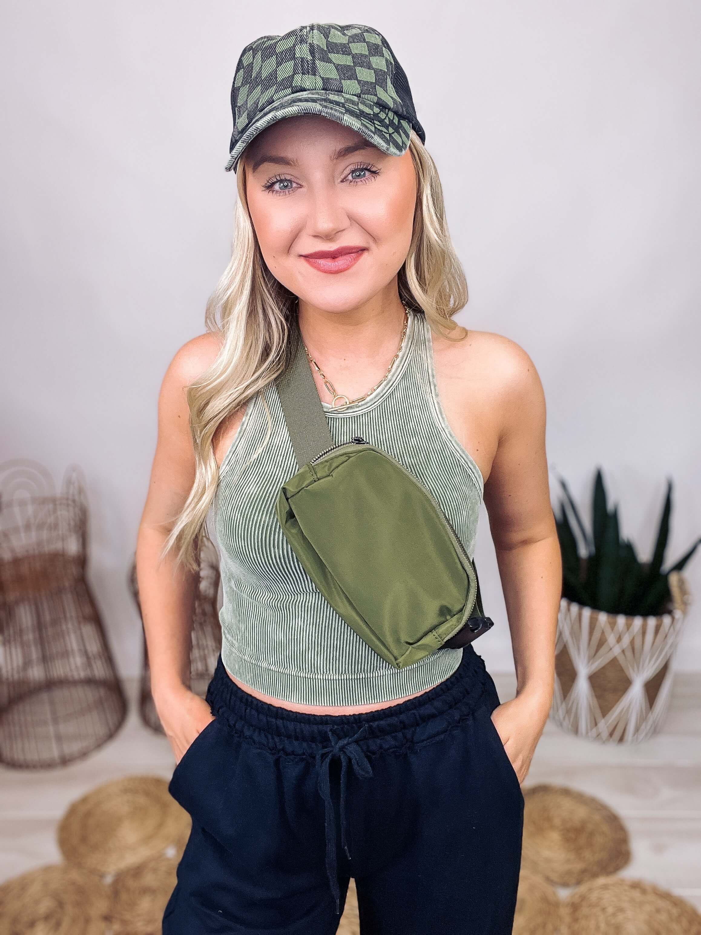 Olive Green Cross Body Nylon Sling Belt Bag – Bmaes Boutique