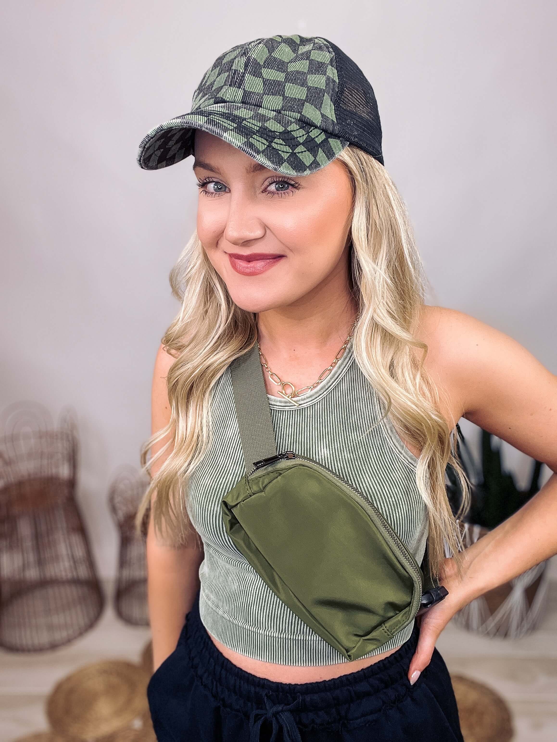 Green waist online bag