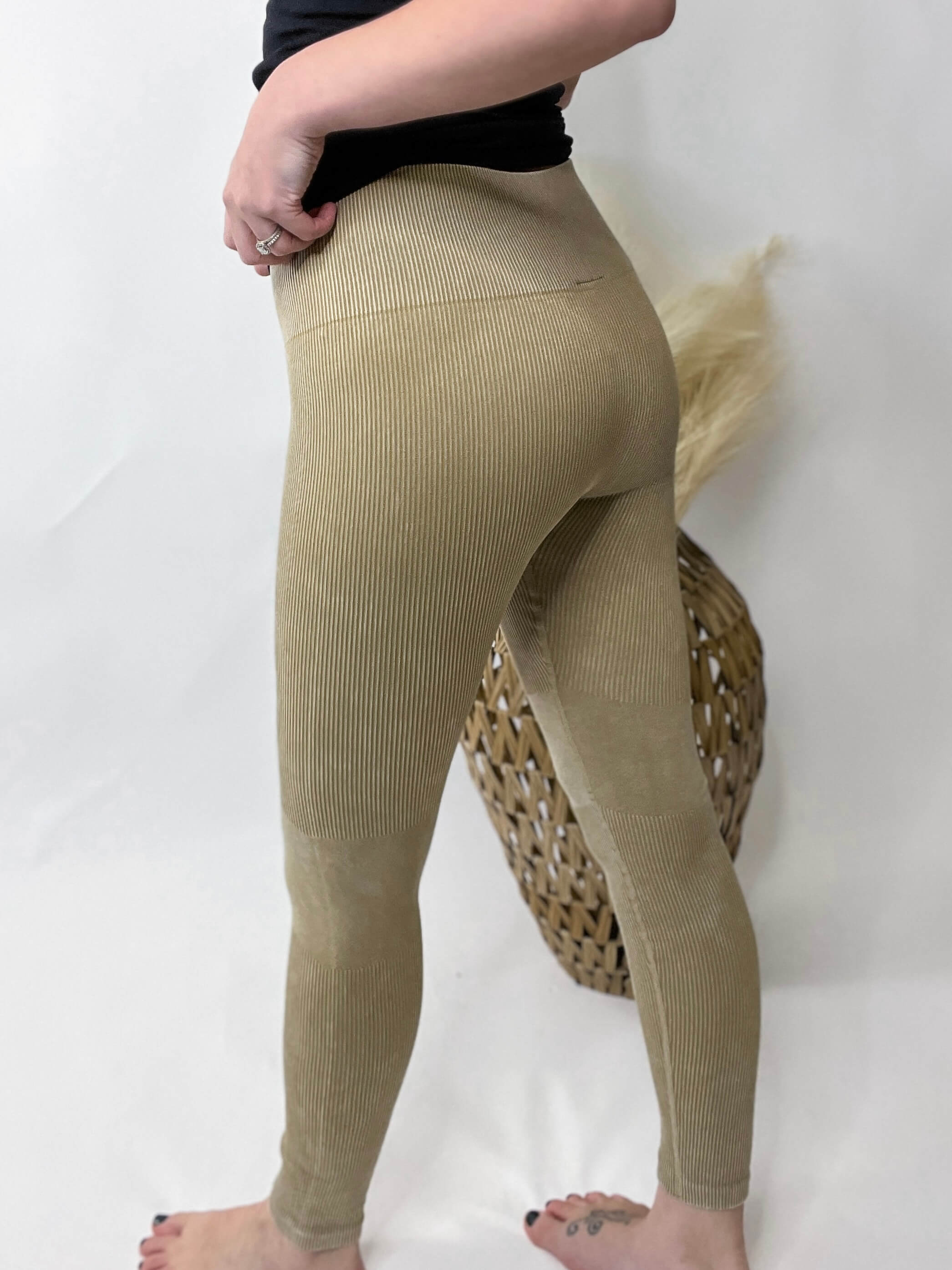 Sakkas Warm Soft Fleece Lined High Waist Leggings - Beige - Plus Size -  Walmart.com